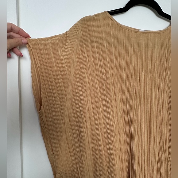 Authentic Zara Pleated Kaftan Tunic Dress in Gold - Picture 4 of 5